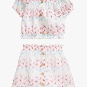 BNWT BCBG kids eyelet embroidered top and skirt
